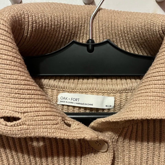 Oak + fort button high neck cardigan - Picture 3 of 4